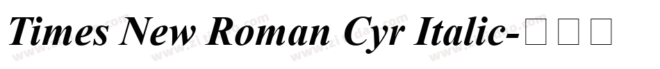 Times New Roman Cyr Italic字体转换